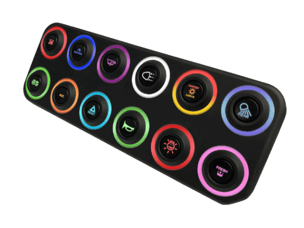 Image of Marlin Technologies' M-Flex Legend Series 12 Button CAN Bus Keypad with Bluetooth Option
