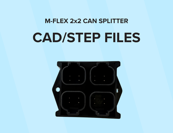 Step Splitter Color 500188 M-Flex 2x2 CAN Splitter CAD/STEP Files | Marlin Technologies